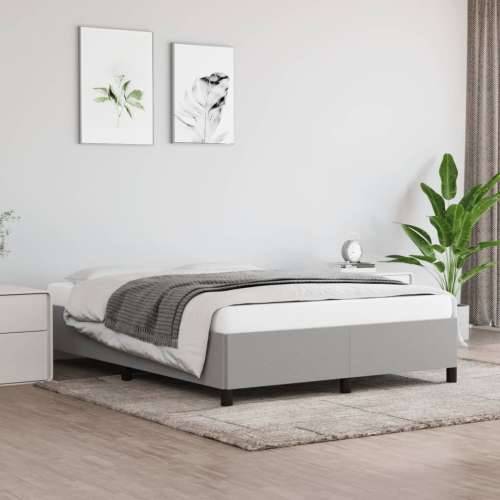 Okvir za krevet bez madraca svjetlosivi 140 x 190 cm od tkanine Svjetlosiva 140 x 190 cm 35 cm Cijena