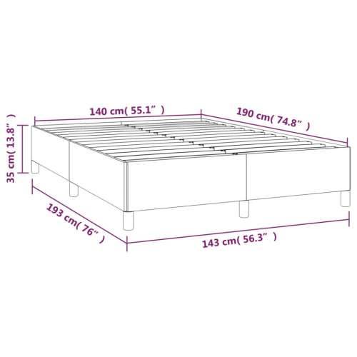 Okvir za krevet bez madraca svjetlosivi 140 x 190 cm od tkanine Svjetlosiva 140 x 190 cm 35 cm Cijena