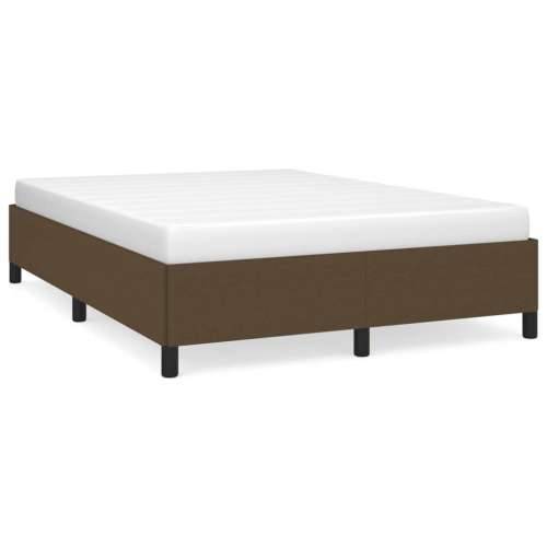 Okvir za krevet bez madraca tamnosmeđi 140 x 190 cm od tkanine Tamno smeđa 140 x 190 cm 35 cm Cijena
