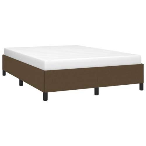 Okvir za krevet bez madraca tamnosmeđi 140 x 190 cm od tkanine Tamno smeđa 140 x 190 cm 35 cm Cijena