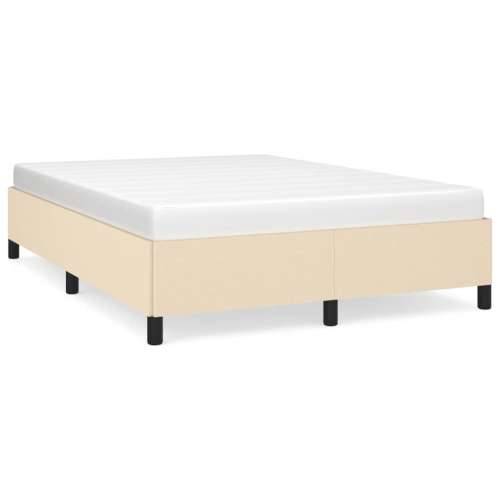 Okvir za krevet bez madraca krem 140 x 190 cm od tkanine Krema 140 x 190 cm 35 cm Cijena