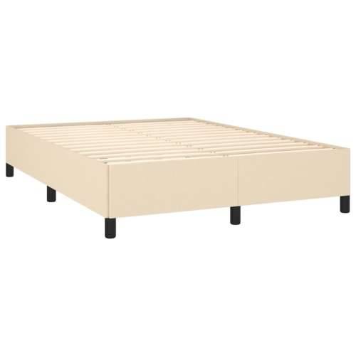 Okvir za krevet bez madraca krem 140 x 190 cm od tkanine Krema 140 x 190 cm 35 cm Cijena