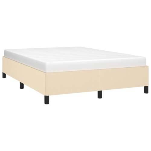 Okvir za krevet bez madraca krem 140 x 190 cm od tkanine Krema 140 x 190 cm 35 cm Cijena