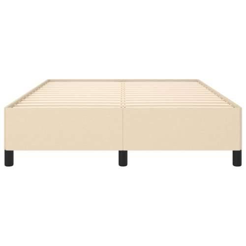 Okvir za krevet bez madraca krem 140 x 190 cm od tkanine Krema 140 x 190 cm 35 cm Cijena