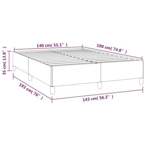 Okvir za krevet bez madraca krem 140 x 190 cm od tkanine Krema 140 x 190 cm 35 cm Cijena