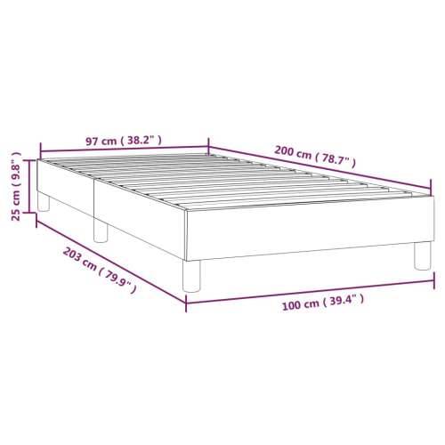 Okvir za krevet bez madraca crni 100x200 cm baršunasti - Crna 100 x 200 cm 25 cm Cijena
