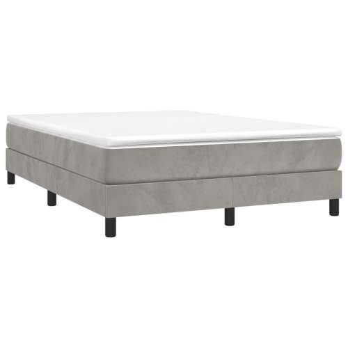 Okvir za krevet bez madraca svjetlosivi 140 x 190 cm baršunasti - Svjetlosiva 140 x 190 cm 25 cm Cijena