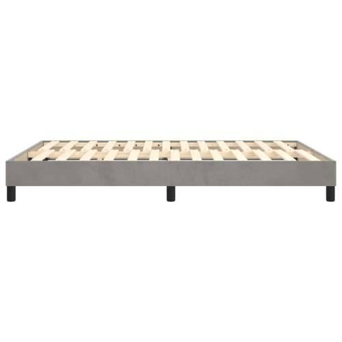 Okvir za krevet bez madraca svjetlosivi 140 x 190 cm baršunasti - Svjetlosiva 140 x 190 cm 25 cm Cijena