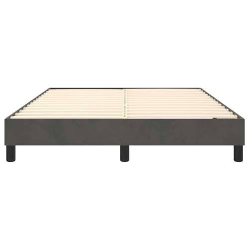 Okvir za krevet bez madraca tamnosivi 140 x 190 cm baršunasti - Tamno siva 140 x 190 cm 25 cm Cijena