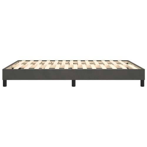 Okvir za krevet bez madraca tamnosivi 140 x 190 cm baršunasti - Tamno siva 140 x 190 cm 25 cm Cijena
