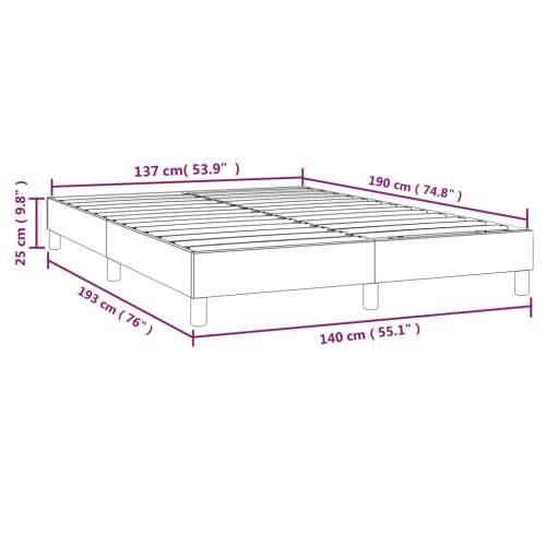 Okvir za krevet bez madraca tamnosivi 140 x 190 cm baršunasti - Tamno siva 140 x 190 cm 25 cm Cijena