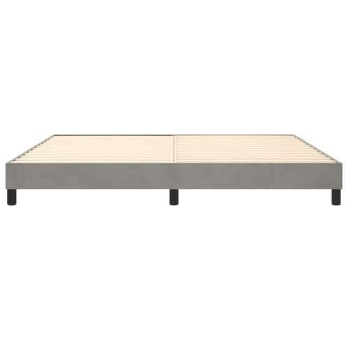 Okvir za krevet bez madraca svjetlosivi 200 x 200 cm baršunasti - Svjetlosiva 200 x 200 cm 25 cm Cijena