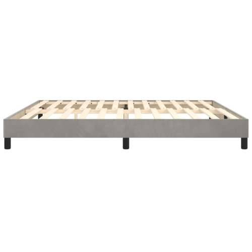 Okvir za krevet bez madraca svjetlosivi 200 x 200 cm baršunasti - Svjetlosiva 200 x 200 cm 25 cm Cijena