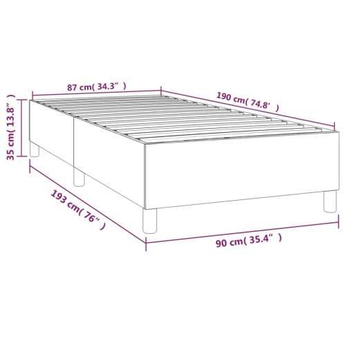 Okvir za krevet s oprugama crni 90x190 cm od tkanine Cijena