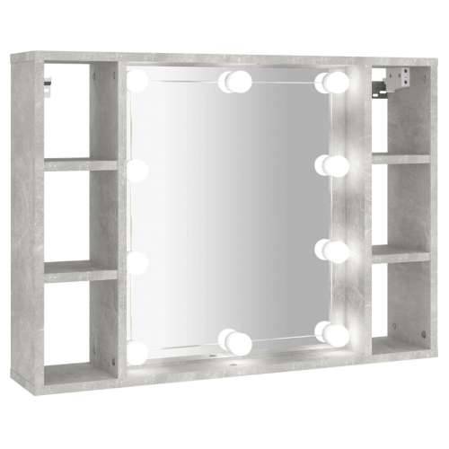 Kupaonski ormarić s ogledalom LED boja betona 76 x 15 x 55 cm Cijena