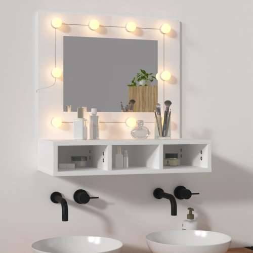 Ormarić s ogledalom i LED svjetlima bijeli 60 x 31,5 x 62 cm Cijena