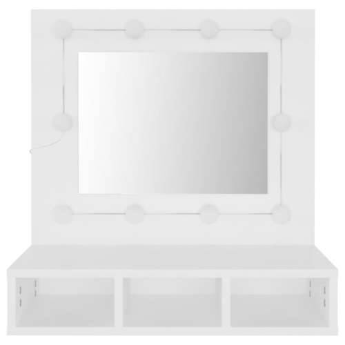 Ormarić s ogledalom i LED svjetlima bijeli 60 x 31,5 x 62 cm - Bijela 1 Cijena