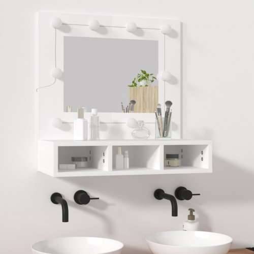 Ormarić s ogledalom i LED svjetlima bijeli 60 x 31,5 x 62 cm - Bijela 1 Cijena