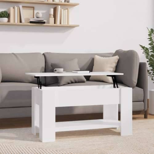 Stolić za kavu bijeli 101x49x52 cm od konstruiranog drva - Bijela 101 x 49 x 52 cm 1 Cijena