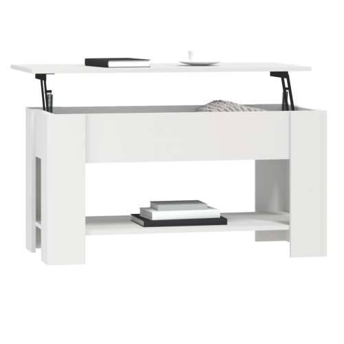 Stolić za kavu bijeli 101x49x52 cm od konstruiranog drva - Bijela 101 x 49 x 52 cm 1 Cijena
