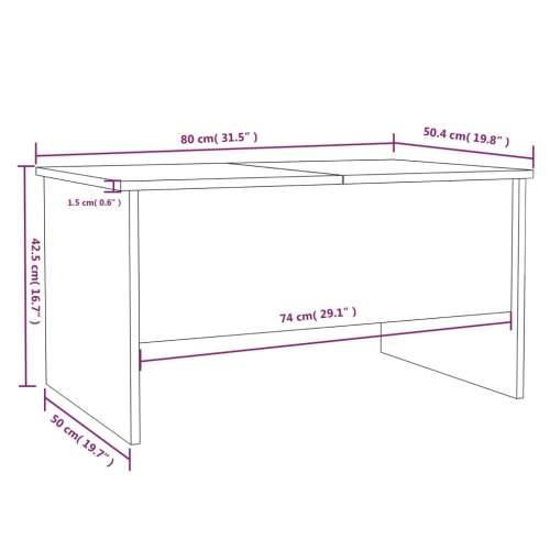 Stolić za kavu boja hrasta 80x50x42,5 cm konstruirano drvo - sonoma hrast 80 x 50 x 42.5 cm 1 Cijena