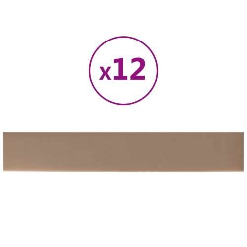 Zidne ploče od umjetne kože 12 kom cappuccina 90x15 cm 1,62 m² - Boja cappuccina 90 x 15 cm 12 Pravokutno Cijena