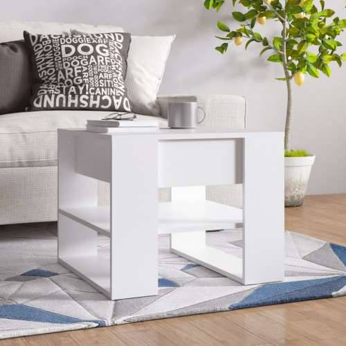 Stolić za kavu bijeli 55,5x55x45 cm od konstruiranog drva - Bijela 1 Cijena
