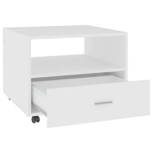 Stolić za kavu bijeli 55x55x40 cm od konstruiranog drva - Bijela 1 Cijena