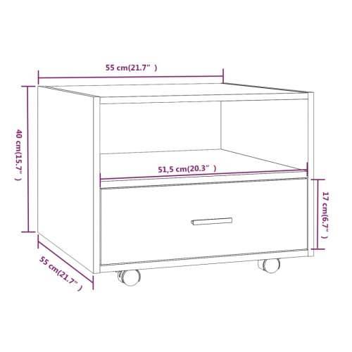 Stolić za kavu bijeli 55x55x40 cm od konstruiranog drva - Bijela 1 Cijena