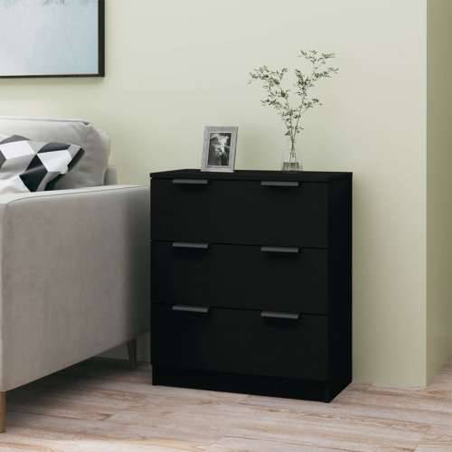Komoda crna 60 x 30 x 70 cm od konstruiranog drva - Crna 1 Cijena