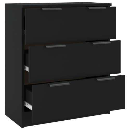Komoda crna 60 x 30 x 70 cm od konstruiranog drva - Crna 1 Cijena