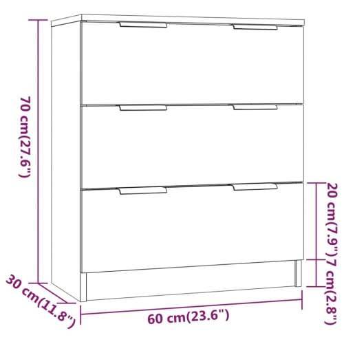 Komoda crna 60 x 30 x 70 cm od konstruiranog drva - Crna 1 Cijena