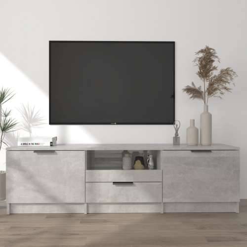 TV ormarić boja betona 140x35x40 cm od konstruiranog drva - Beton siva 1 Cijena