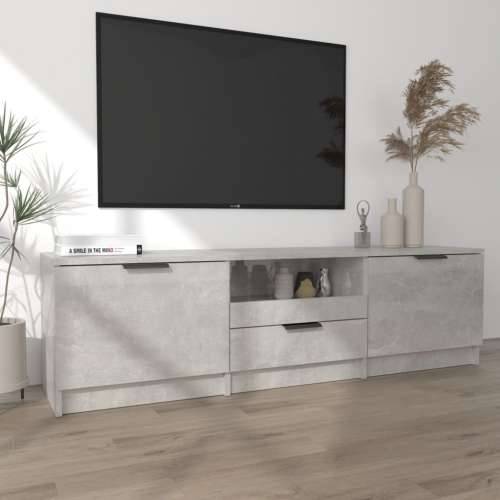 TV ormarić boja betona 140x35x40 cm od konstruiranog drva - Beton siva 1 Cijena