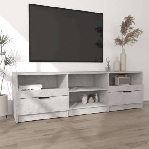 TV ormarić boja betona 150x33,5x45 cm od konstruiranog drva - Beton siva 1 Cijena