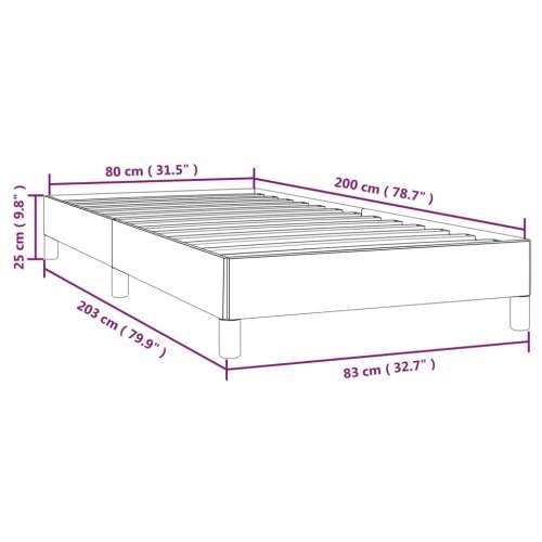 Okvir za krevet smeđesivi 80x200 cm od tkanine Cijena