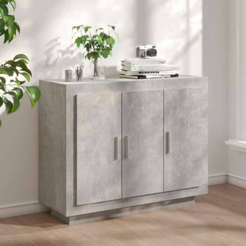 Komoda siva boja betona 92x35x75 cm od konstruiranog drva - Beton siva 1 Cijena