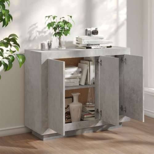 Komoda siva boja betona 92x35x75 cm od konstruiranog drva - Beton siva 1 Cijena