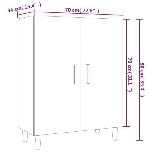 Komoda bijela 70x34x90 cm od konstruiranog drva - Bijela 1 Cijena