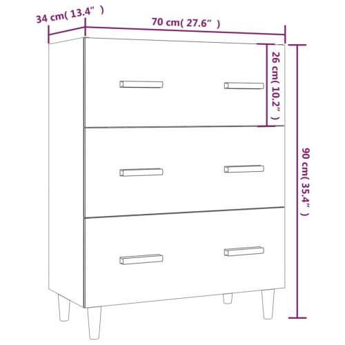 Komoda boja hrasta sonome 70x34x90 cm od konstruiranog drva - sonoma hrast 1 Cijena