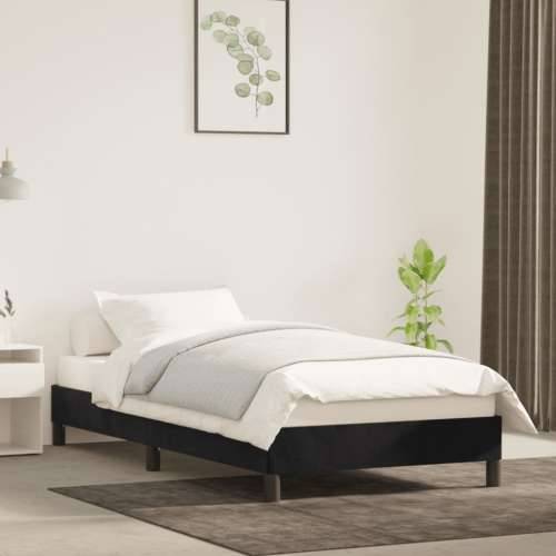 Okvir za krevet bez madraca crni 100x200 cm baršunasti - Crna 100 x 200 cm 25 cm Cijena