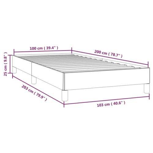 Okvir za krevet bez madraca tamnoplavi 100x200 cm baršunasti - Tamno plava 100 x 200 cm 25 cm Cijena