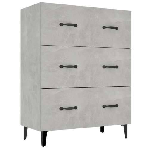 Komoda siva boja betona 69,5x34x90 cm od konstruiranog drva - Beton siva 1 Cijena