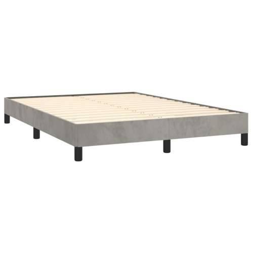 Okvir za krevet bez madraca svjetlosivi 140 x 190 cm baršunasti - Svjetlosiva 140 x 190 cm 25 cm Cijena