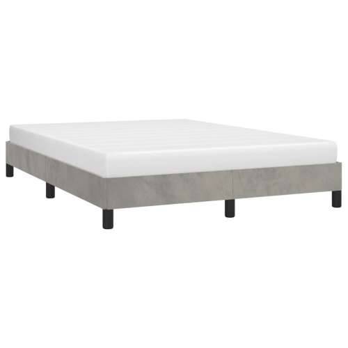 Okvir za krevet bez madraca svjetlosivi 140 x 190 cm baršunasti - Svjetlosiva 140 x 190 cm 25 cm Cijena