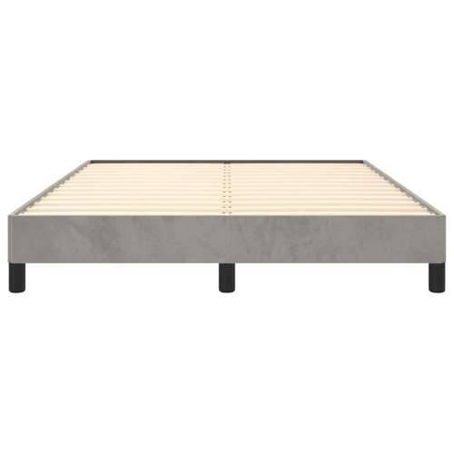 Okvir za krevet bez madraca svjetlosivi 140 x 190 cm baršunasti - Svjetlosiva 140 x 190 cm 25 cm Cijena