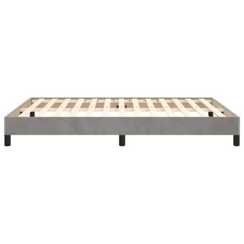 Okvir za krevet bez madraca svjetlosivi 140 x 190 cm baršunasti - Svjetlosiva 140 x 190 cm 25 cm Cijena