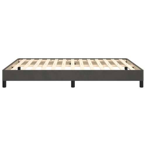 Okvir za krevet bez madraca tamnosivi 140 x 190 cm baršunasti - Tamno siva 140 x 190 cm 25 cm Cijena