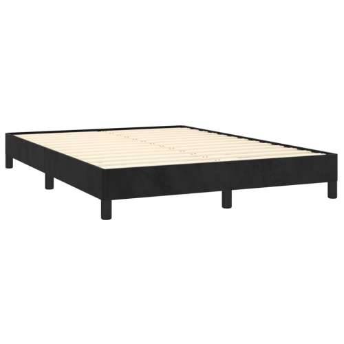 Okvir za krevet bez madraca crni 140 x 190 cm baršunasti - Crna 140 x 190 cm 25 cm Cijena