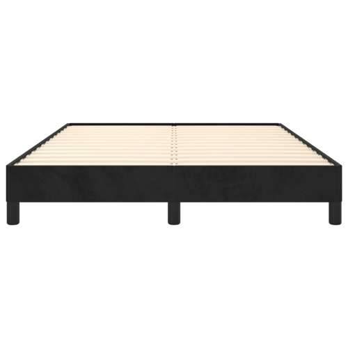Okvir za krevet bez madraca crni 140 x 190 cm baršunasti - Crna 140 x 190 cm 25 cm Cijena